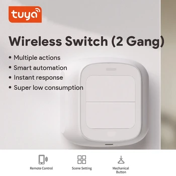 1 GAB. Bezvadu Smart Switch Double Mini Smart Slēdzis, Multi-Function Tuya Smart Zigbee Slēdzis Mājas Automatizācijas