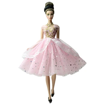 1 Gab. Modes Rozā Kleita Barbie Lelle Tērpiem 1/6 Lelle Piederumi Puses-Svārki Ir Darinātas Drēbītes Barbie Lelles