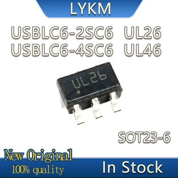 10/GAB. Jaunas Oriģinālas USBLC6-2SC6 USBLC62SC6 UL26 USBLC6-4SC6 UL46 SOT23-6 ESD ESD aizsardzības mikroshēmu Noliktavā