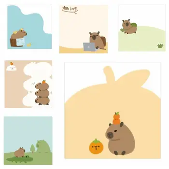 100 Loksnes Capybara Capybara Memo Pad Scrapbooking Karikatūra Publicēta Notepad Ins Gudrs Lapiņas Skolas Piederumi