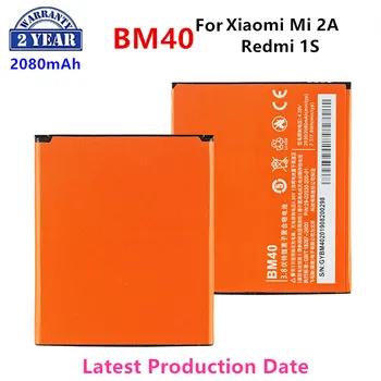 100% Oriģinālā BM40 2080mAh Akumulatoru Xiaomi 2A Mi 2A Mi2A /Redmi 1S BM40 Augstas Kvalitātes Tālruņa Baterijas Nomaiņa