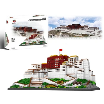 10000pcs+ Potala Pils Celtniecības Bloki, Ķīna, Tibeta Slaveno Arhitektūras Mikro Ķieģeļu 9922 Dimanta Bloku Rotaļlietas Bērniem