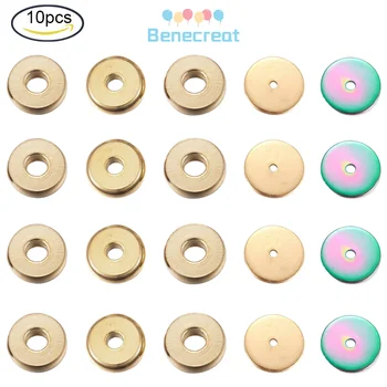 10PC Jonu Pārklājumi(IP) 304 Nerūsējošā Tērauda Distances Krelles Donut Par DIY Rotaslietas, Aksesuāri Atrast Padarīt Aproces Kaklarotas