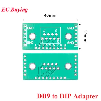 10pcs/1pc DR9 DB9, lai IEMĒRKŠANA 2.54 mm 9P 6 9 DB9 Pin Adapter Converter Kuģa PCB Savienotājs UART RS232 Adaptera Plate Modulis