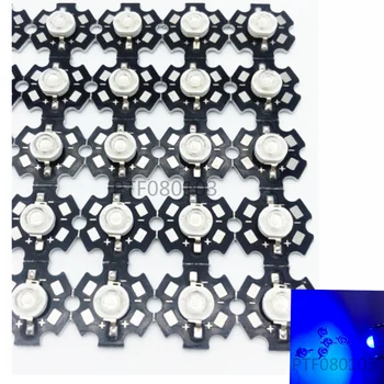 10pcs 3W 45mil Čipu Royal Blue 445nm~460nm LED biezumu diodes augu augt gaismas lampa daļas