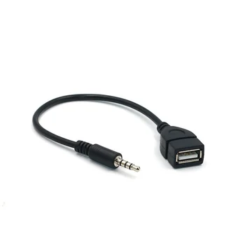 1gb 3.5 mm Sieviešu un Vīriešu Kabeli Audio, Pārvērst Vadu Auto AUX Kabeli Sieviešu Converter Adaptera Kabelis Audio AUX Jack USB 2.0