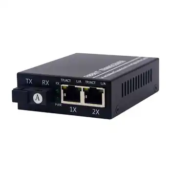 1pair Gigabit SFP Optiskais Transīvers 10/100/1000M 20KM SFP Slots līdz 2 RJ45 Ethernet Fiber Optic Media Converter