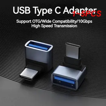 1~5GAB 3.1 Tipa-C OTG Adapteri 90 Grādu Loka Ātrās Uzlādes Lādētāja Pārveidotājs USB3.No 1 līdz USBC Datu Adapteri 10Gbps par Macbook