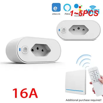 1~5GAB Athom Smart Home preflashed TASMOTA Brazīlija Plug Darbi Ar Mājas Assitant Elektrības Patēriņa Monitoringa 16A