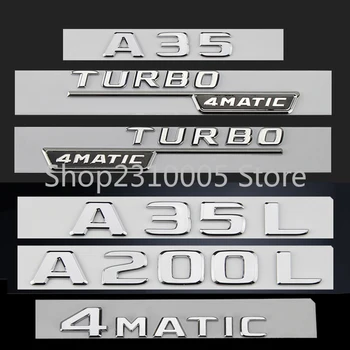 2016. gada+ Dzīvoklis Fontu Chrome Bagāžnieka Vēstules Nozīmītes Emblēma Ielīmi, Mercedes Benz A45 AMG A180 A200 A250 A260 V8 BITURBO 4MATIC W176