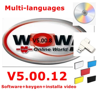 2023 Karstā pārdošanas WOW 5.00.8 diagnostikas līdzeklis CD DVD Programmatūra 5.0012 franču Valodā ar Kengen Par Vd Tcs Pro Automašīnas Kravas automašīnu