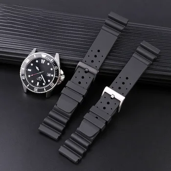 20mm 22mm silikona watchband par Cassio zobenzivs MDV-106 MDV-107 pulksteņu siksniņas 2784 silikona jostas Seiko universālā izliekta Aproce