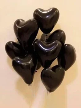 20Pcs Sirds Formas Baloni, Sarkans, Rozā, Melnā Lateksa Balonu DIY Valentīna Diena Iesaistīšanās Kāzu svinības, Jubileju Apdare