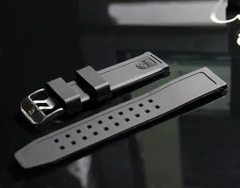 23mm Gumijas, Silikona Watchband Black Militārās Sporta Skatīties Joslas Aproce par Luminox Siksnas, Aksesuāri Vīriešu 7251. lpp 3050 3051 1820