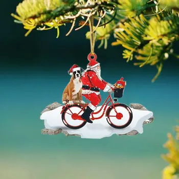 2D Ziemassvētku Eglītes, Santa Claus Kulons Dekoratīvās Santa Claus Suns Karājas Ziemassvētku Suns Kulons