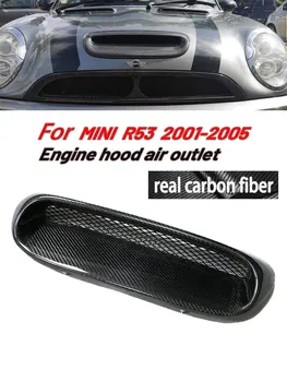 2GAB Auto Nekustamā Oglekļa Šķiedras Motora pārsega gaisa izplūdes BMW Mini Cooper S R53 2001-2005 Izskatu rotājumi