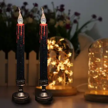 2gab Flameless Sveču Lampas Reāli Mirgo Flameless Ietekme Elektronisko Sveču Gaismas LED Nakts Apgaismojums, Ziemassvētku Puse Apdares