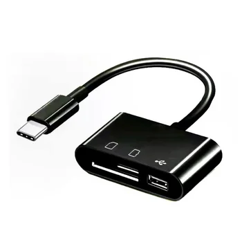 3 In1 Tips-K Micro-USB, SD TF Tālrunis OTG Adapteri Karšu Lasītājs SD Karšu Lasītājs Samsung Galaxy Tablet , Melns