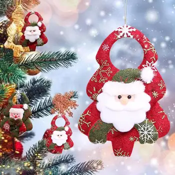 3D Santa Klauss, Ziemassvētku Eglīte Kulons Silts Cute Karikatūra Rotājumi Drošu Ziemassvētki Audumu aušanu Augstas kvalitātes Rotājumi Durab A2J8