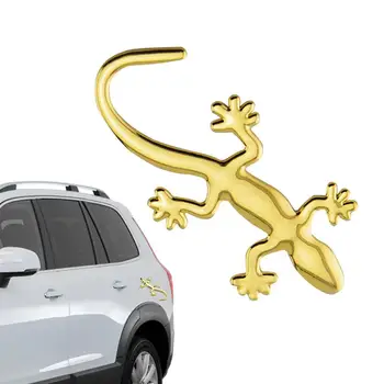 3D Uzlīmes Gecko Ūdensizturīgs Auto Metāla Kravas automašīnu Uzlīmes Tīra Metāla Chrome, Emblēmu, Logo Decal Auto Uzlīmes Auto Virsbūves Bloks, Scratch