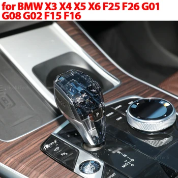 4 krāsas Automātisko Auto Pārnesumkārba Rokturi LED Pārnesumu Pārslēgšanas Slēdzis Stick Sviru Galva uz BMW X3 X4 X5 X6 F15 F16 F25 F26 G01 G08 G02