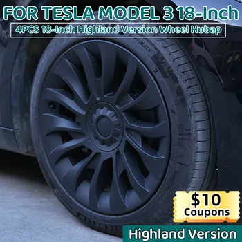 4GAB 18-Collu HubCap Jaunu Tesla Model 3 Highland 2024. Gadam Veiktspējas Rezerves Riteņa Klp Automobiļu Pilna Loka Segumu Piederumi