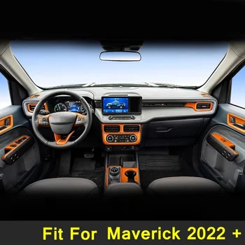 4gab Automašīnas salona Rokturi Rāmja Bļodā Melns Vāks Ford Maverick 2022 2023 Iekšējo Durvju Vāka Dekoratīvā Apelsīnu Uzlīmes