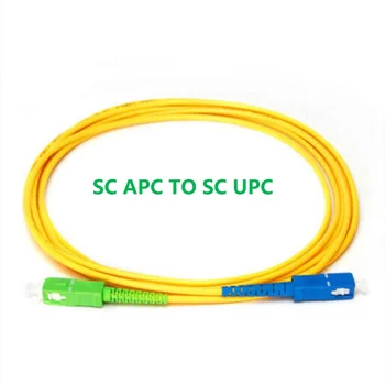 50GAB SC APC uz SC UPC SC komuş Simplex 3,0 mm LSZH Viena Režīma 1M 2M 3M Šķiedras Patch Cable Džemperis