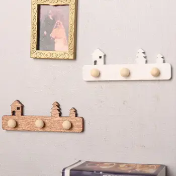 5gab 1:12 leļļu Namiņš Miniatūras Plaukts Jaunu Koka 4*1.4 cm Uzglabāšanas Statīvs Koka Mēbeles Modelis Namiņš Dekori