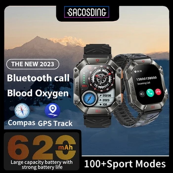 620mAh Ultra Garš Gaidīšanas GPS Smart Skatīties Sporta Fitnesa Rokassprādze Bluetooth Zvanu Smartwatch Vīriešiem Android, IOS Pulksteņi Veselīgu
