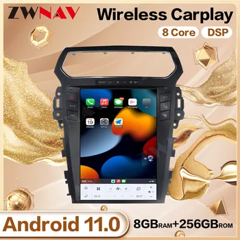 8+256G Tesa Ekrāna Android 11 Multivides Atskaņotājs Ford Explorer 2011. - 2020. gadam GPS Navigācija Audio Radio Carplay Stereo Galvas Vienības