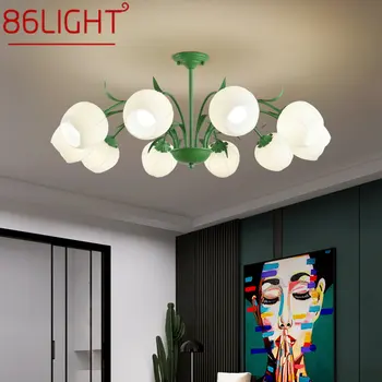 86LIGHT Zaļā Lustras Gaismas LED Radošo Vienkārši Svaigi Dizains, Stikla Kulons Karājas Lampa Mājas Dzīvojamā Istaba Guļamistaba