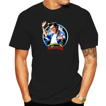 Ace Ventura Mājdzīvnieku Detektīvs Filmas Plakāts, Vīriešu T Krekls Jim Carrey Komēdija Wisconsin Ikdienas Drukas Tee Krekls