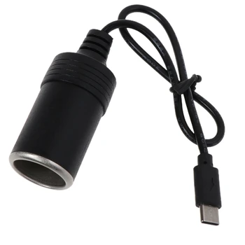 ADWE USB C Pārveidotājs Plug lai DC12V 36W Auto piepīpētāja Adapteris Kabelis Braukšanas Ieraksti Elektronisko Suns