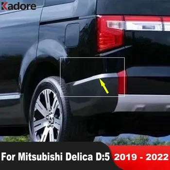 Aizmugures Bampers Stūra Vāks, Melns, Par Mitsubishi Delica D:5 2019 2020 2021 2022 Chrome Auto pretsadursmju Molding Strēmeles Piederumi