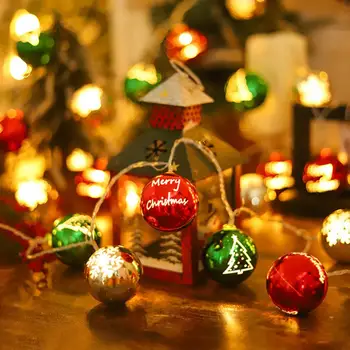 Akumulatora Barošanu Ziemassvētku Gaismas Svētku Siltu Balto Bumbiņu Kulons String Gaismas Ziemassvētku Rotājumi Mājas Puse, Āra Star