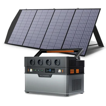 ALLPOWERS Portatīvie saules Enerģijas Staciju 700W / 1500W Āra Ģeneratori, 110 / 230V Rezerves Akumulatoru Ar Mobilo 200W Solarpanel