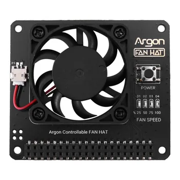 Argona Fanu CEPURI Aveņu Pi 4/ 3 Dzesēšanas Ventilators ar Programmatūru Regulējama Ātruma / 40mm fano par Aveņu Pi4