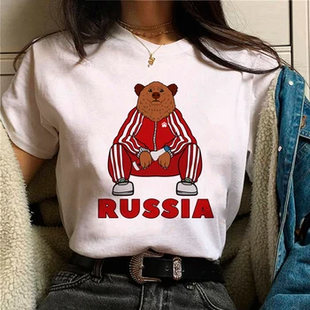 Armiju Krievijā t krekls sievietēm streetwear vasaras komiksu t krekls sieviešu streetwear Japāņu anime drēbes