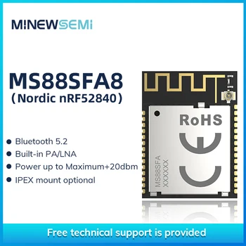 Augsta Jutība nRF52840 Bezvadu Modulis mazjaudas lielos attālumos Bluetooth 5.2 BLE Modulis ar IPEX