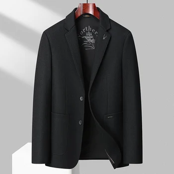 Augstas klases Vīriešu Uzvalku 2023 Rudens un Ziemas Jauno Modes Skaists Gaismas Biznesa vienkrāsainu Lielas Kabatas Mazu Uzvalks Jaka