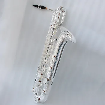 Augstas kvalitātes mūzikas instrumenti, Profesionāla baritons Saksofonu Sudraba Pārklājumu lēti Baritons Saksofons