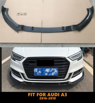 Augstas kvalitātes S3 Stila ABS Priekšējā Bufera Lūpu Spoilers Universālā Audi A3 S-Line 8V 2017-2018