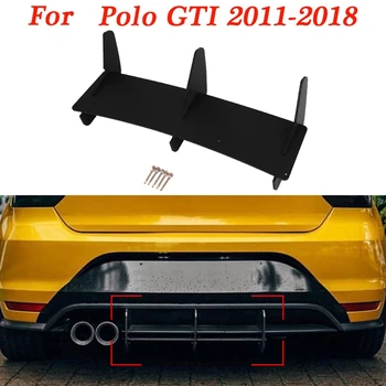 Auto Aizmugurējā Bufera Difuzoru Lūpu Spoilers Splitter par Polo 2011-2018