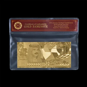 Bahreina 20 Zelta Pārklājumu Piemiņas Banknotes ar Rāmi Izaicinājums Banknotes, Suvenīru, Biznesa Dāvanu, Mājas Dekoru Kolekcija