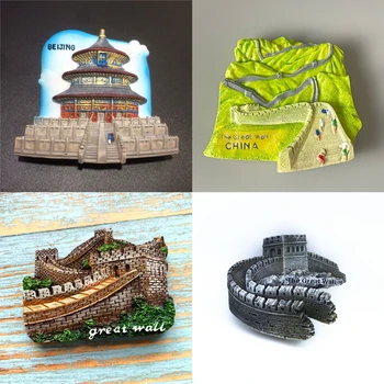 Beijing Temple of Heaven Tūrisma Suvenīru Ķīnas Great Wall Tūrisma Ledusskapja Magnēts, Ledusskapis Uzlīme Sveķu Mājas Apdare