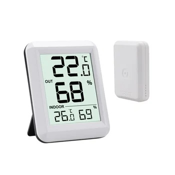 Bezvadu Termometru, Higrometru, BabyRoom Ciparu LCD displejs Temperatūras un Mitruma Monitors Iekštelpu un Āra Laika Stacija Sensors