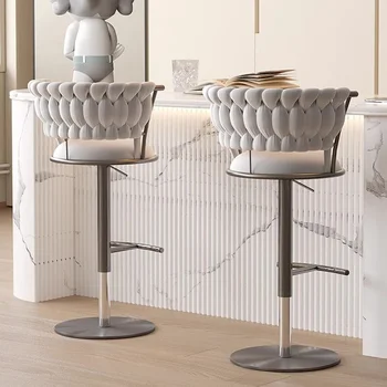 Biroja Bāra Krēsli Virtuves Krēsls Grozāms Luksusa veido Ēdamistabas Krēsli Regulējams Bāra Krēsls Silla Comedor Mājas Mēbeles