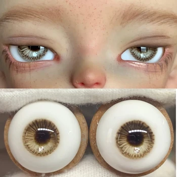 BJD lelles eyeballs ir piemērots 1/3 1/4 1/6 lielums Acis rotaļlietām gudrs ģipša Brūns dimanta acs modelis leļļu piederumi