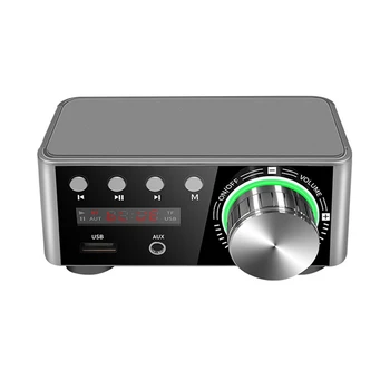 Bluetooth 5.0 Digitālo Hifi Jaudas Pastiprinataju D Klases Pastiprinātājs 80Wx2 Mājas Audio Auto Jūras USB/AUX ES Plug